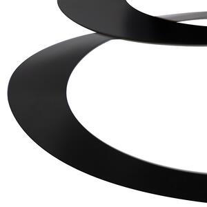 Stål lampskärm svart 20 cm - Spiral