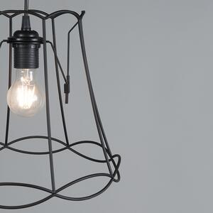 Retro hängande lampa svart 30 cm - Granny Frame