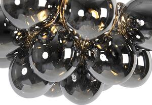 Design taklampa svart med rökglas 4 lampor - Uvas