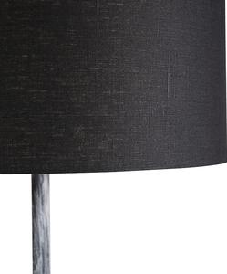 Golvlampa grå med svart skugga 50 cm - Simplo