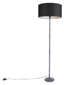 Golvlampa grå med svart skugga 50 cm - Simplo