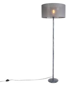 Golvlampa grå med grå skugga 50 cm - Simplo