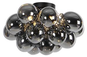 Design taklampa svart med rökglas 4 lampor - Uvas