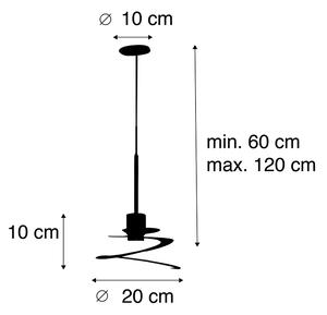 Design hängande lampa med spiralskärm 20 cm - Rulla