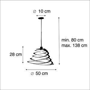 Design hängande lampa med spiralskugga 50 cm - Rulla