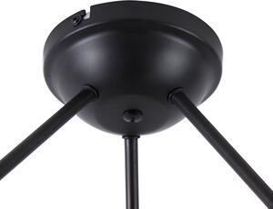 Modern taklampa svart 3-ljus - Sputnik