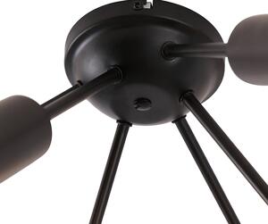Design taklampa svart 30 cm 6-ljus - Sputnik