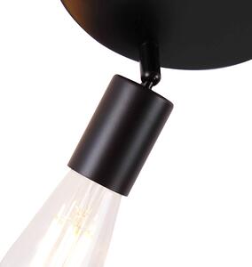 Modern taklampa svart 3-ljus rund - Facil
