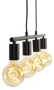 Modern hängande lampa svart 4-ljus - Sydney