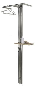 SPINDER DESIGN Senza dumbwaiter, med 2 krokar, hylla och hängstång - ek och stål