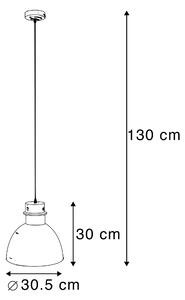 Uppsättning av två hängande lampor grå - Dory