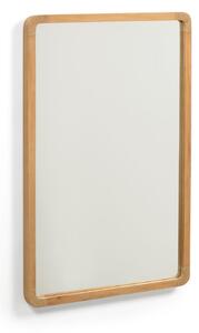 LAFORMA Shamel väggspegel, rektangulär - spegelglas och naturlig teak