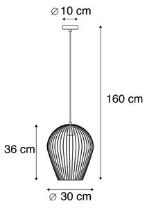 Design hängande lampa svart - Wire Ario