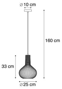 Design hängande lampa guld - Wire Whisk