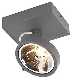 Design spotlight grå justerbar 1-ljus inkl LED - Go