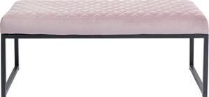 KARE DESIGN Smart bänk - rosa sammet och svart stål