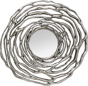 KARE DESIGN Twiggy Silver väggspegel, rund - spegelglas och silverpolyresin