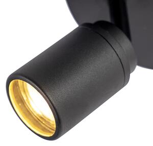 Smart modern spot svart inkl. GU10 3-ljus IP44- Ducha