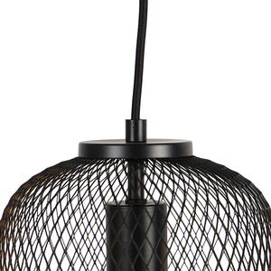 Industriell hänglampa svart 110 cm 3-ljus - Bliss Mesh