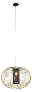 Design hängande lampa guld med svart 60 cm - Marnie