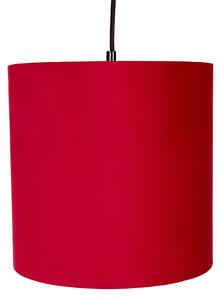 Hängande lampa med sammet nyanser av rött, grönt och rosa - Cava