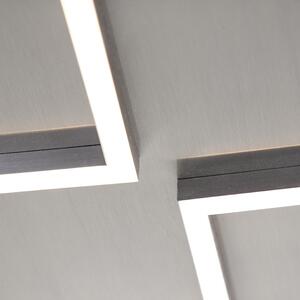 Design taklampa stål inkl LED och dimmer - Plazas Mondrian