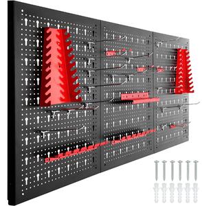 TecTake GmbH 403559 verktygstavla jonah med krokar och hållare - 3-delad