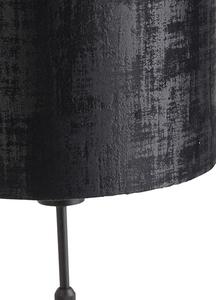 Bordslampa svart velourskärm svart 25 cm justerbar - Parte