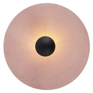 Taklampa svart platt skugga rosa 45 cm - Combi