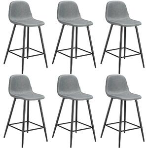 TecTake GmbH 405879 barstol willow med ryggstöd - uppsättning om 6