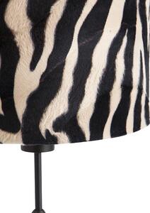 Bordslampa svart skugga zebra design 25 cm justerbar - Parte
