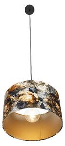 Modern hängande lampa svart med skuggblommor 35 cm - Combi