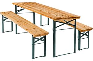 TecTake GmbH 406012 bord- och bänkset sissi, 3-delar, hopfällbar - brun
