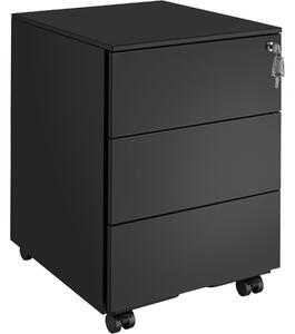 Tectake 405236 förvaringsskåp magna med 3 låsbara lådor - svart