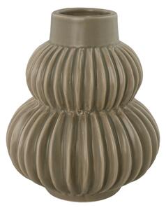 HOUSE NORDIC vas med spår, rund - grå keramik