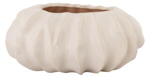 HOUSE NORDIC vas med organiska spår, oval - vit keramik