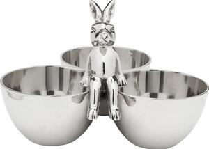 KARE DESIGN Bunny Tre skål - silverförnicklad aluminium