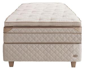 DUX - Dux 60 resårbotten/ Dux 60 resårmadrass fast/ Top Pad Bäddmadrass 90x200 cm/ Konisk läder oatmeal 12 cm - Sängar - Beige