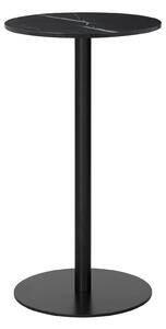 Gubi - Gubi 1.0 Bar Table, Round, Ø60, Black Base, Marble Top - Nero Marquina - Barbord - Svart - Metall/Sten