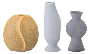BLOOMINGVILLE Miacecilia vas, gul, stengods, set om 3