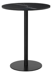 Gubi - Gubi 1.0 Bar Table, Round, Ø80, Black Base, Marble Top - Nero Marquina - Barbord - Svart - Metall/Sten