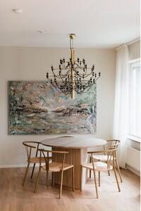 KRALJEVIC TRIANGLE DINING Matbord - Brun marmor Vitlaserad ek