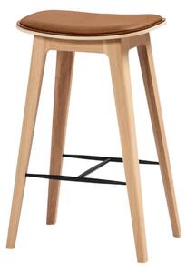 SACKit - Nordic Bar Stool - Barstol - Terra Safari / Oak with stitches - H68 x W46 x D33,5 cm