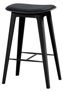SACKit - Nordic Bar Stool - Barstol - Terra Black / Black Stained Oak with stitches - H68 x W46 x D33,5 cm