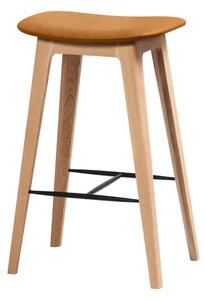 SACKit - Nordic Bar Stool - Barstol - Luna Sandstone / Oak - H73 x W46 x D33,5 cm