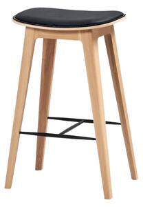 SACKit - Nordic Bar Stool - Barstol - Terra Black / Oak with stitches - H68 x W46 x D33,5 cm