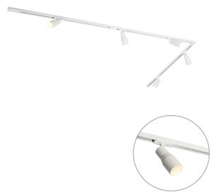 Modernt skensystem med 5 spotlights vit 1-fas - Iconic Kohua