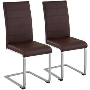 TecTake GmbH 402552 köksstolar bettina - cappuccino, uppsättning av 2