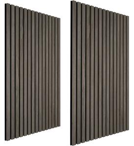 TecTake GmbH 405391 akustikpaneler sonic wall i träutseende - ek grå, uppsättning av 2