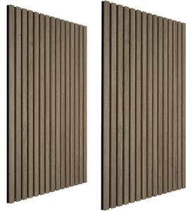 TecTake GmbH 405390 akustikpaneler sonic wall i träutseende - mörk ek, uppsättning av 2